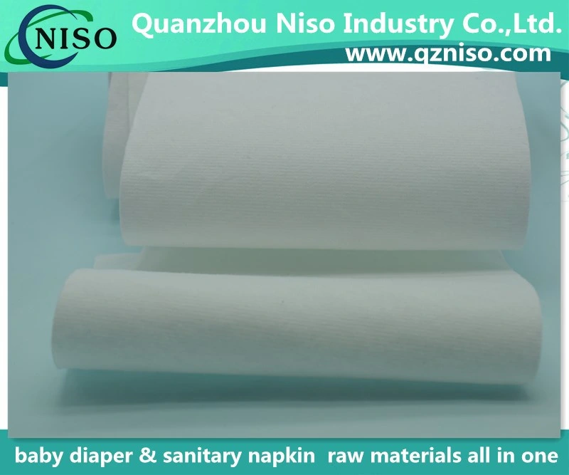 White Jumbo Roll Airlaid Paper for Sanitary Napkin (LSWCZ7100)