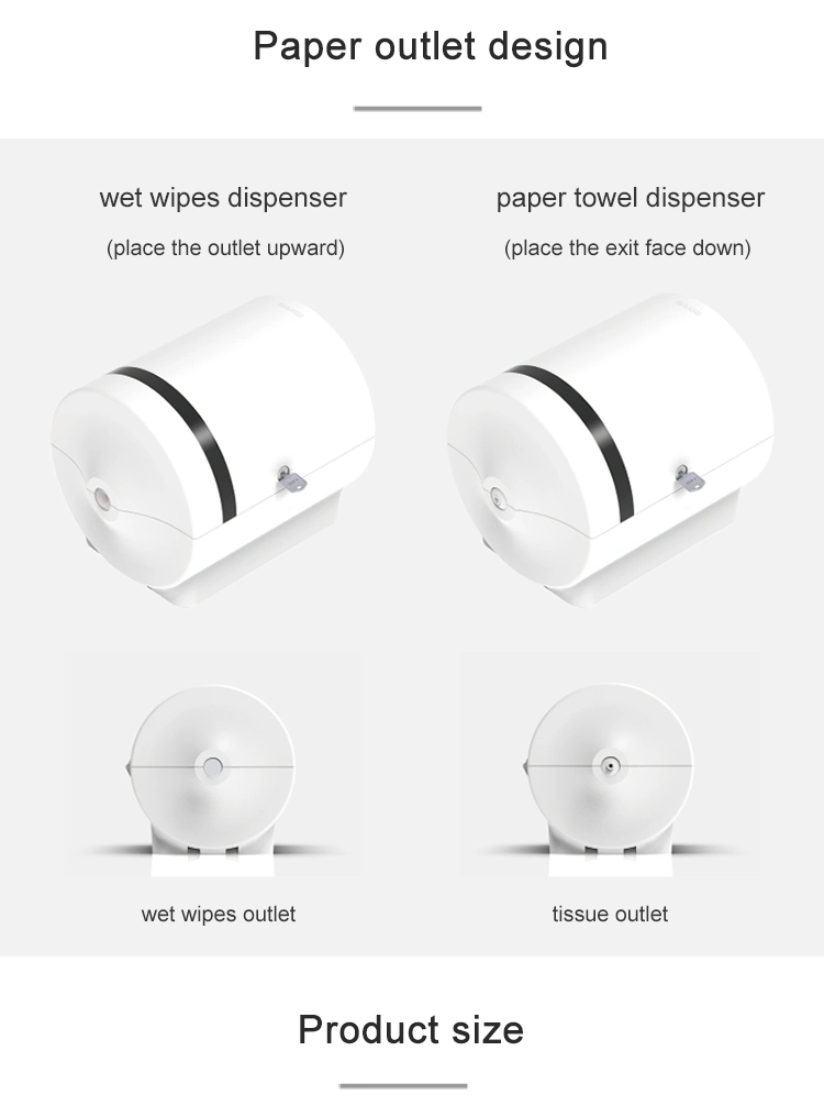 High Quality ABS Plastic Wall Mounted Jumbo Roll Toilet Wet Wipe Dispenser