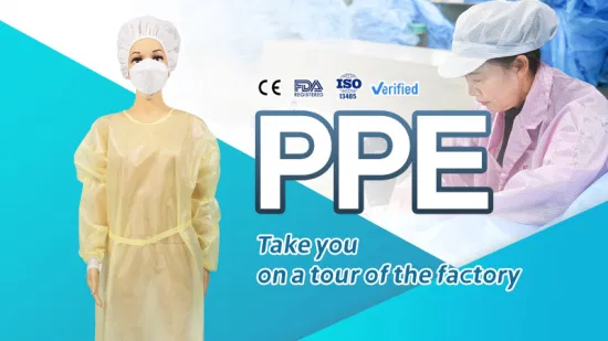Gowns SMS Gown China PPE Isolation Disposable Medical Protective Clothing